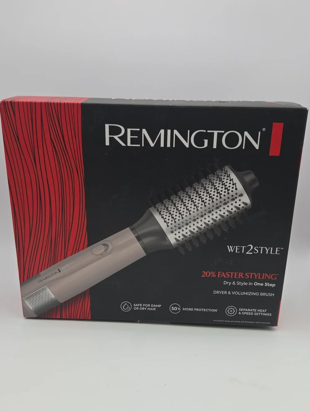 Remington Wet2Style Dryer & Brush - Black and Rose Gold